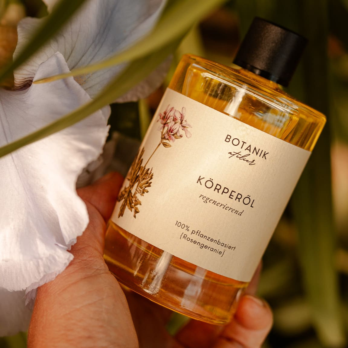 Aromapflege Körperöl | regenerierend mit Rosengeranie & süße Orange